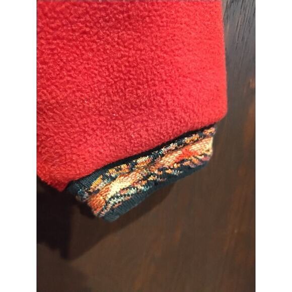 Tundra Sport Mens Large Red 1/4 Zip Fleece Jacket Pullover Fair Isle Canada - Picture 10 of 10